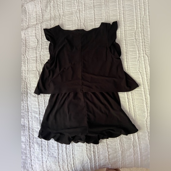Black Leith Ruffle Romper - Picture 2 of 3